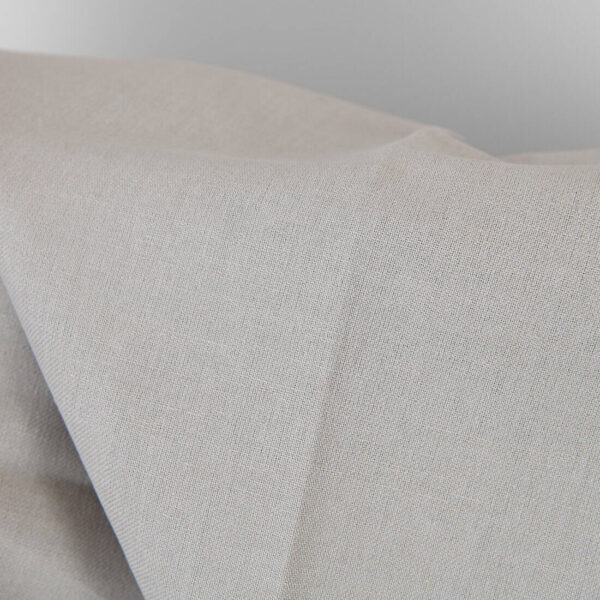Linen cotton fabric light beige-grey melange, 150cm width