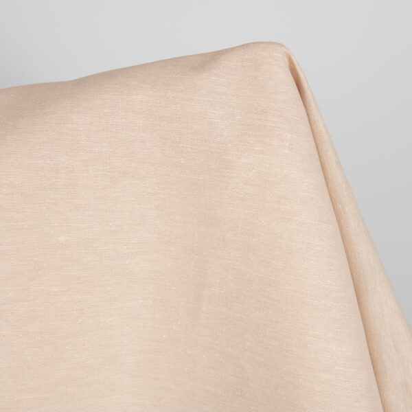 Linen cotton fabric light brown with pink undertone, 180cm