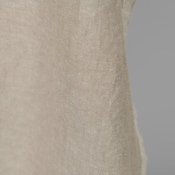 Washed linen cotton fabric white beige mix