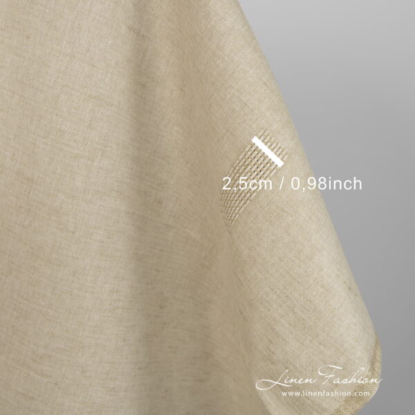 Linen cotton fabric brownish green colour with measurements