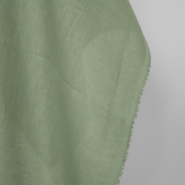 Tessuto di lino in verde tenue - immagine 3