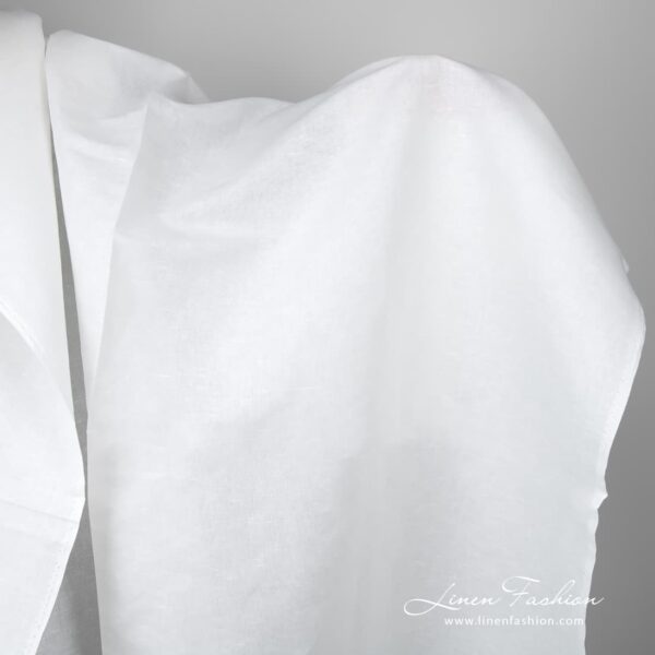 Off-white linen cotton fabric