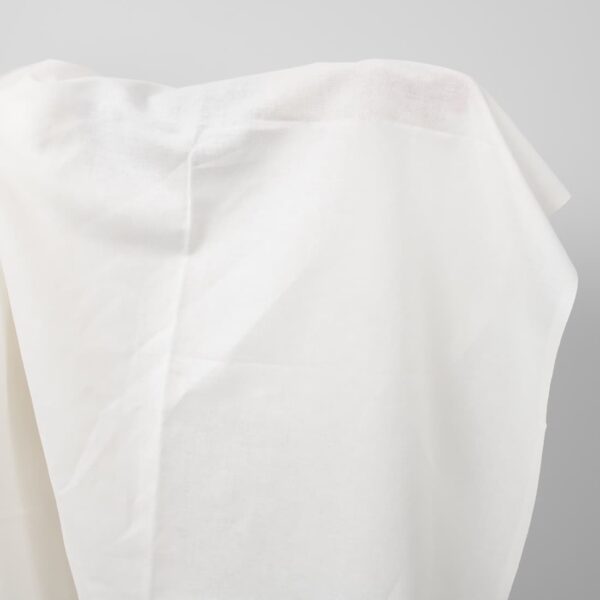 Wide linen cotton fabric white colour