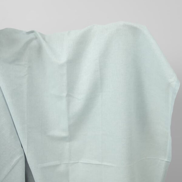Wide linen cotton fabric pale turquoise colour