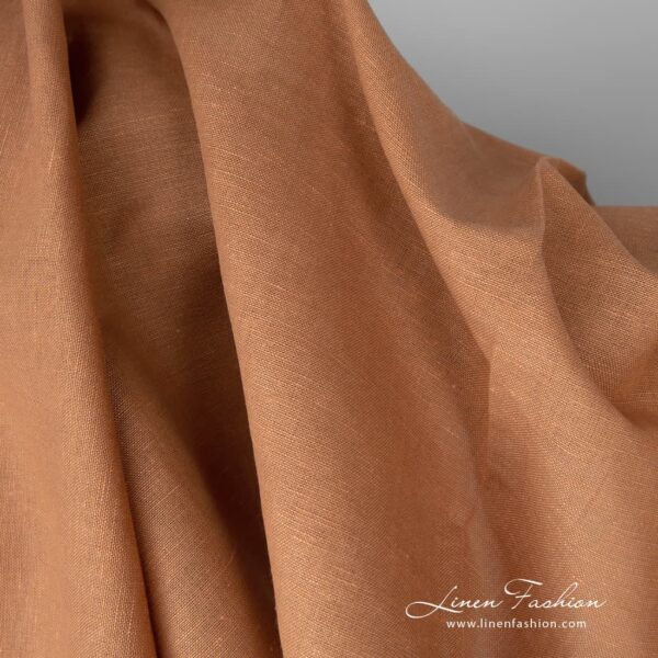Brown linen / cotton fabric