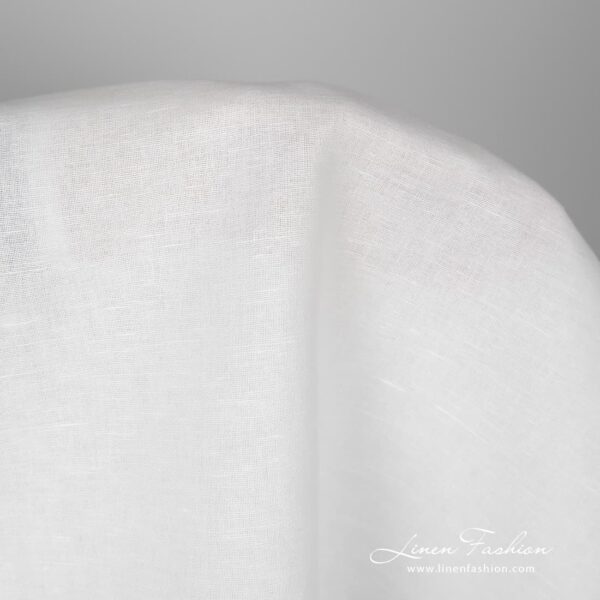 Wide lightweight, plainly-woven off-white linen / cotton fabric
