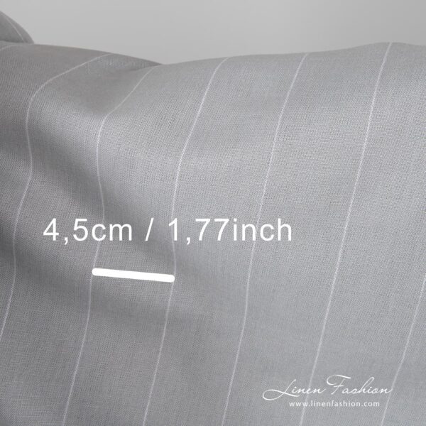 wide linen cotton fabric in light grey.