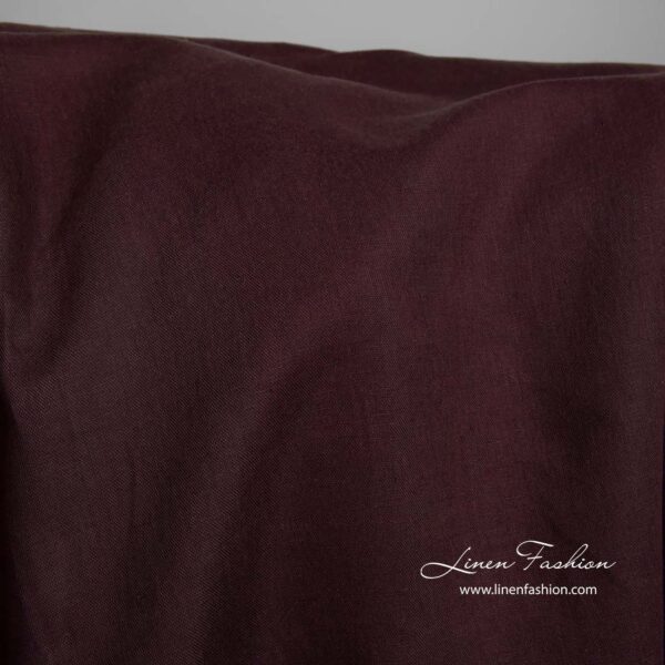 Tessuto di cotone lino rosso Vine