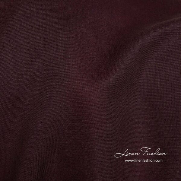 Tessuto di cotone lino rosso Vine - immagine 3