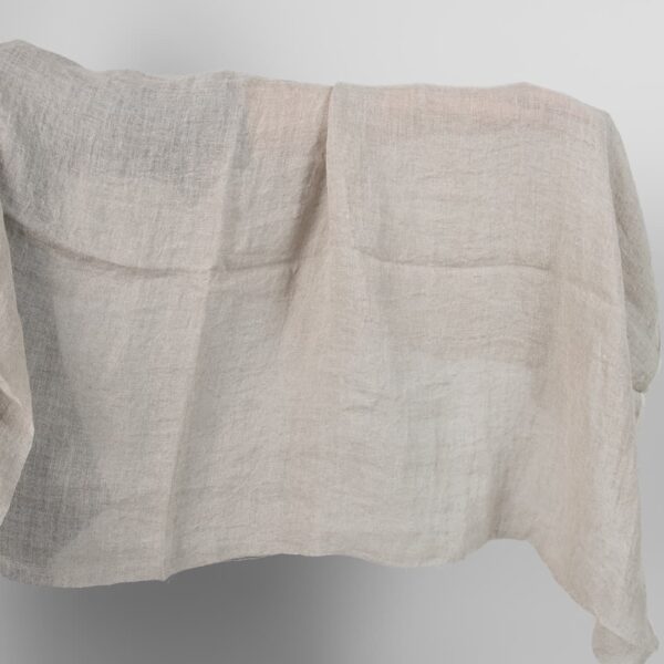 Washed linen fabric natural colour transparent