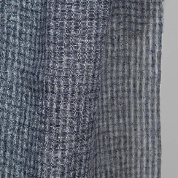 washed-linen-fabric-in-checks, 100% linen