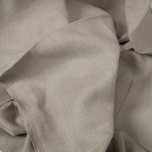 Grey patterned pure linen fabric texture
