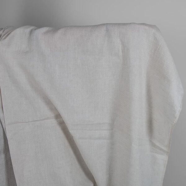 Patterned fabric undyed linen and white mix