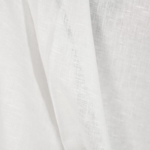 Pure linen fabric in off-white texture