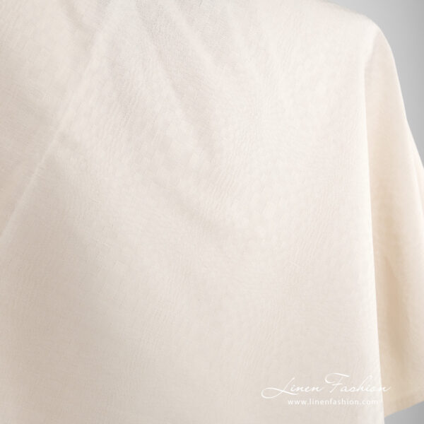 Yellowish linen cotton fabric (light cream)