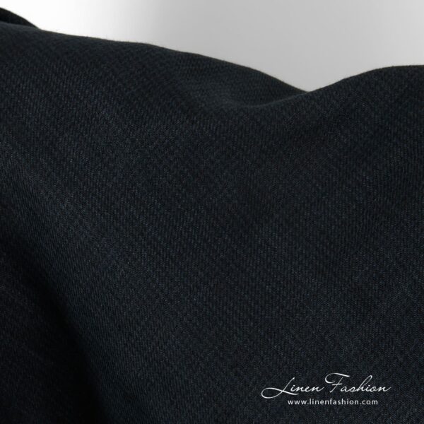 Dark blue linen fabric, perfect for clothes and home textile
