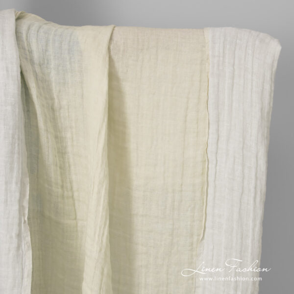 linen doublesided cream fabric, washed.