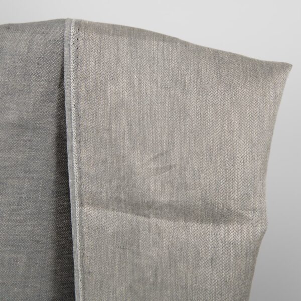 linen satin grey fabric, double sided