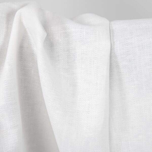 off white linen herringbone fabric