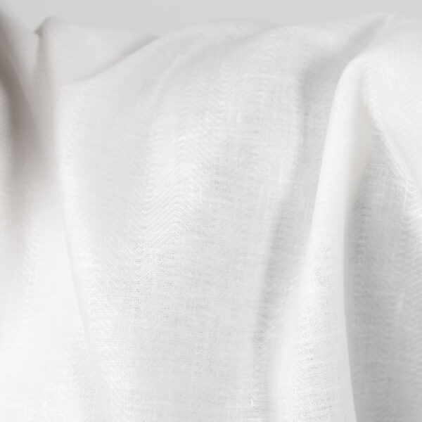 off white linen herringbone fabric