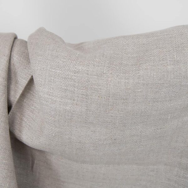 linen natural heringbone