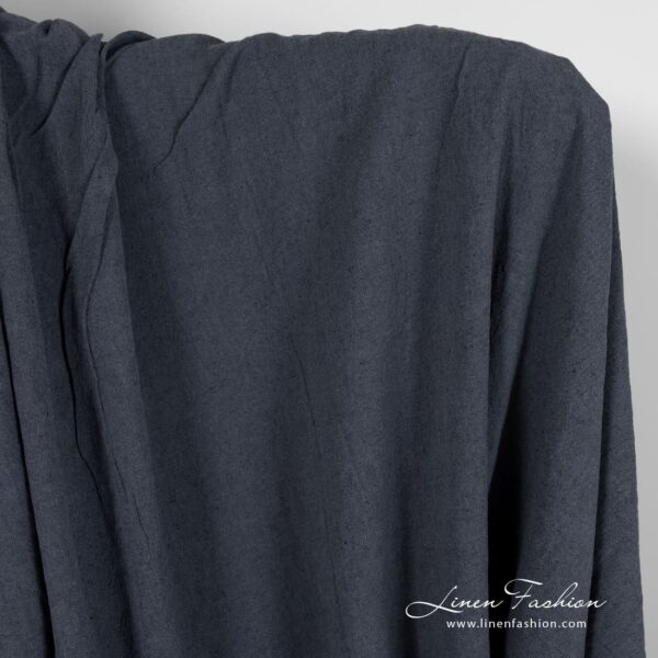 Linen cotton fabric in steel color