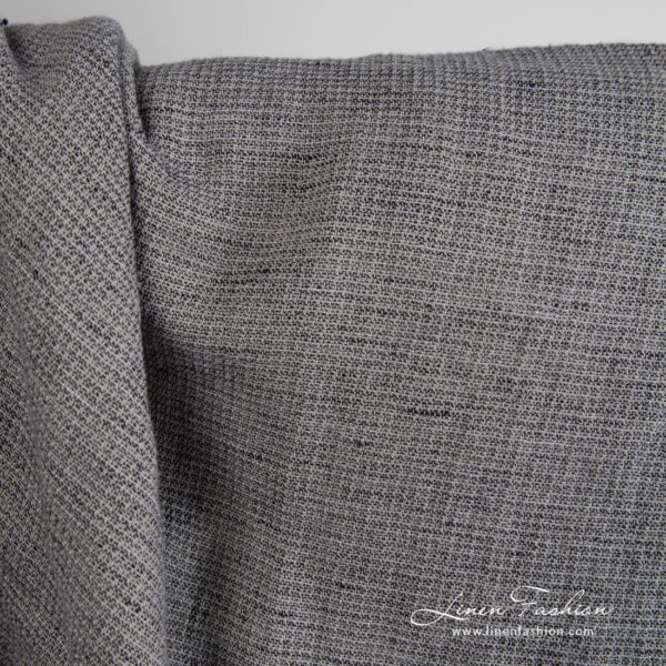 Wide linen cotton fabric in brown, specially washed to increase softness
