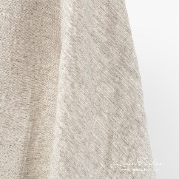 Brownish grey linen-cotton fabric, wide.