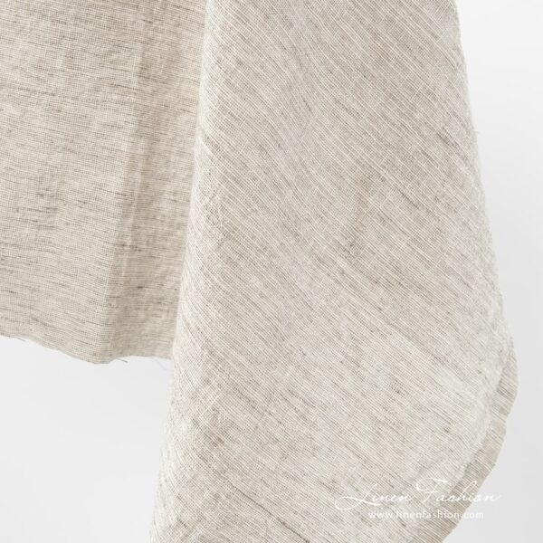 Wide linen-cotton fabric, brownish grey.