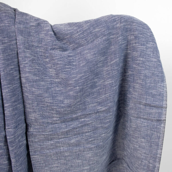 linen cotton washed blue fabric
