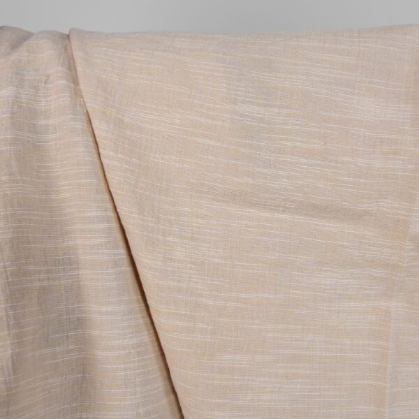 Washed linen cotton fabric yellowish pink colour product photo