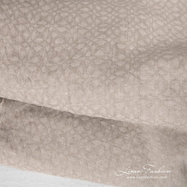 Linen wool natural color fabric undyed