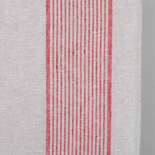 Tessuto stretto beige con strisce rosse - immagine 3