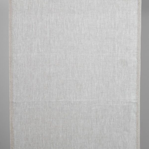 Tessuto stretto di lino beige naturale e bianco