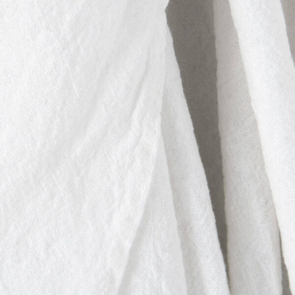 Wide washed linen cotton fabric bright white, extra wide