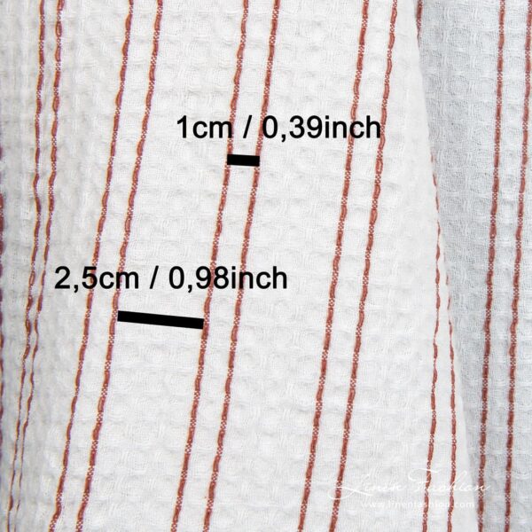 Cotton hemp fabric in waffle pattern