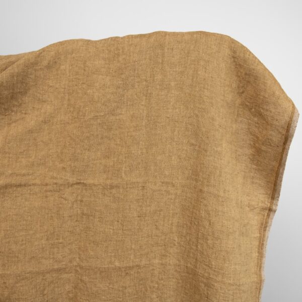 linen fabric golden brown, washed