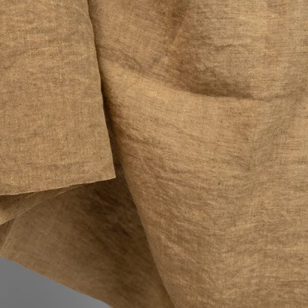 linen fabric golden brown, soft touch