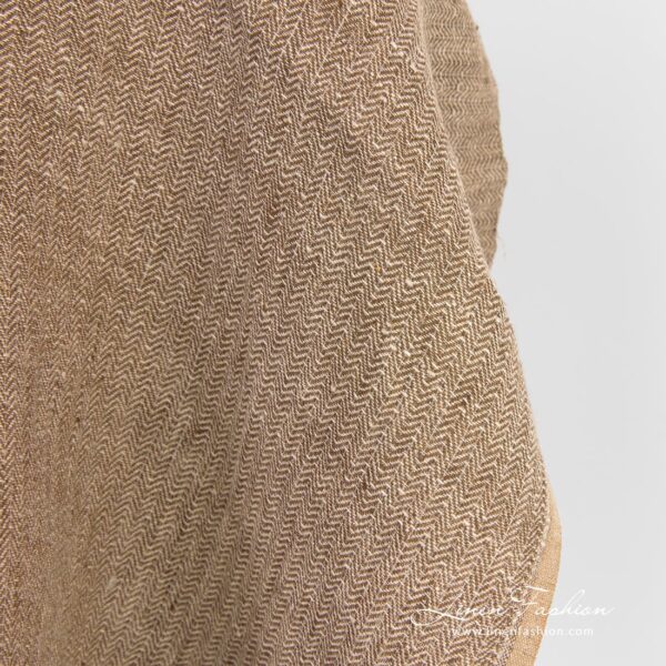 Brown linen fabric, specially washed to increase softness