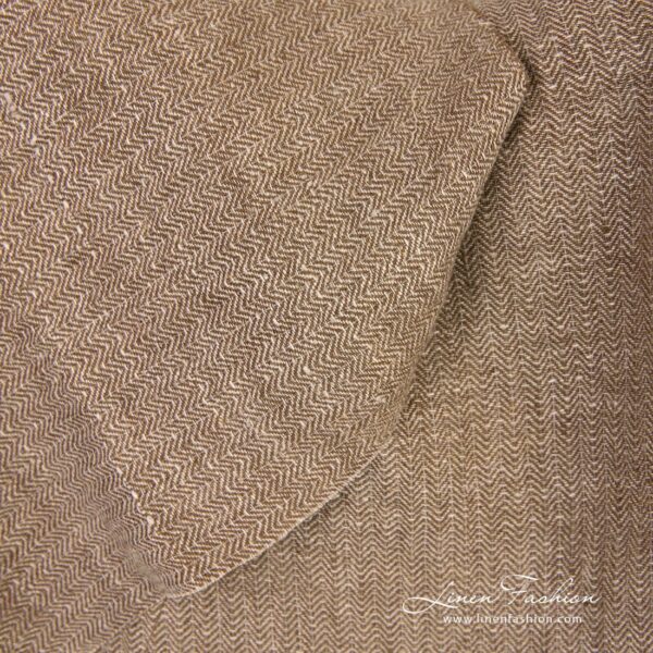 Brown linen fabric perfect for clothes and home textile
