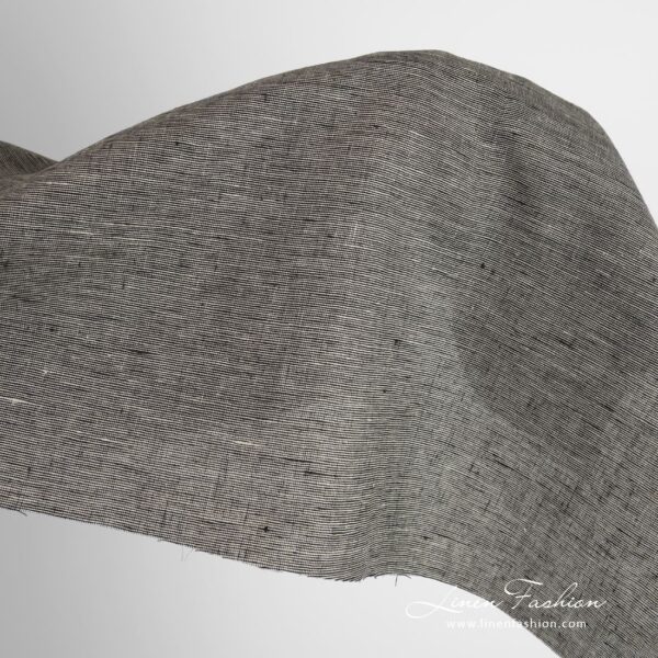 Greyish black linen fabric