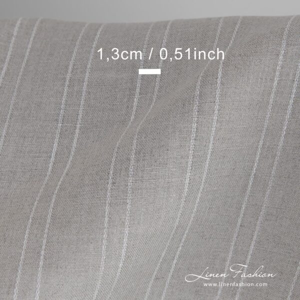 Grey-white linen fabric