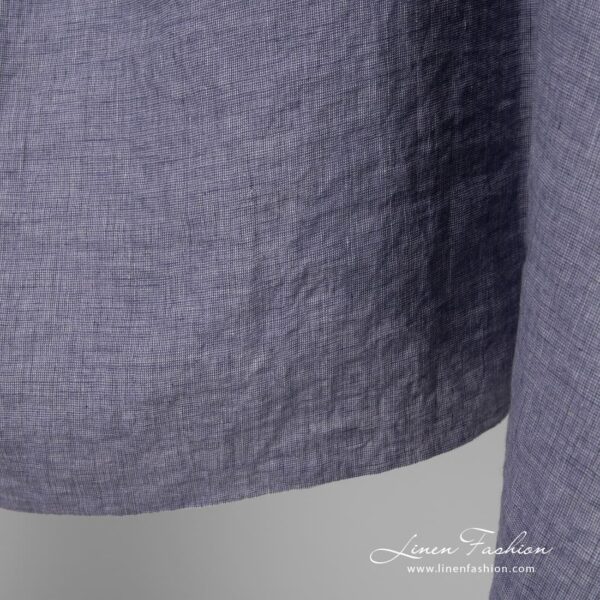 Violet linen fabric in melange, high quality