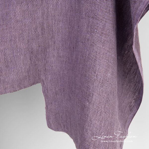Violet linen fabric, specially washed