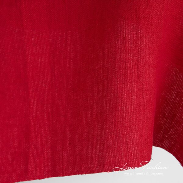 Red linen fabric, perfect for clothes and home textile