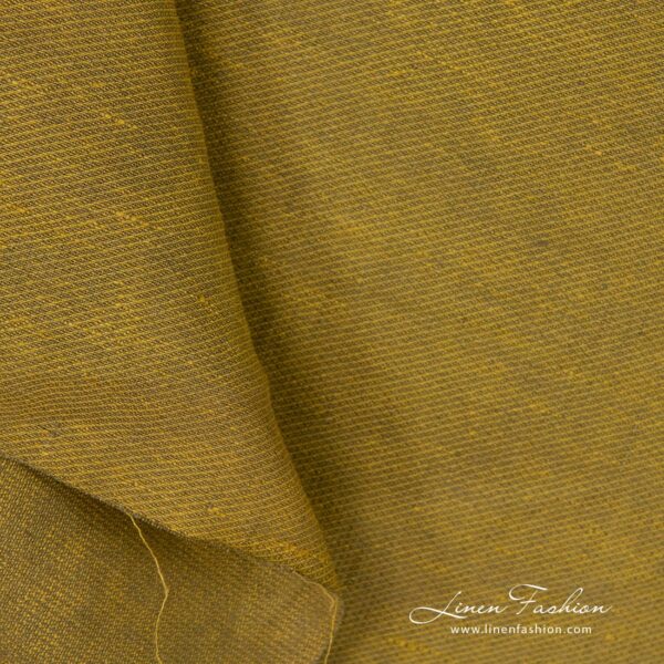 Linen fabric in yellow green.