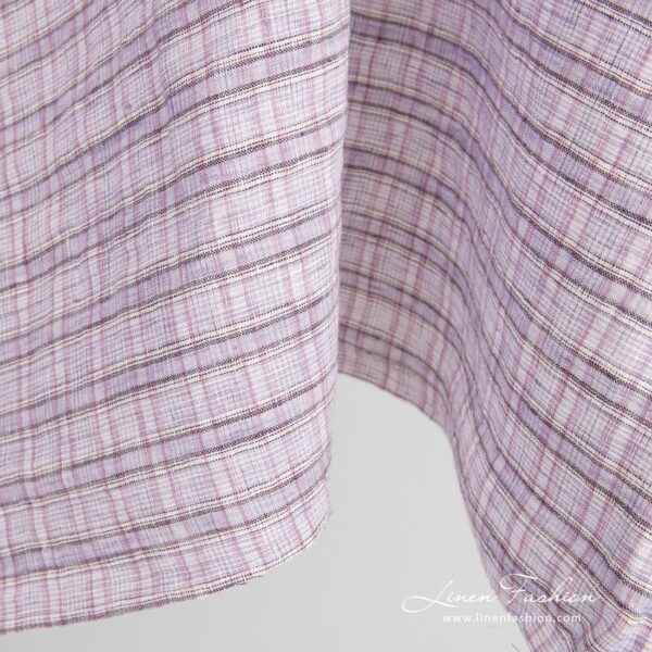 Violet linen fabric, width 145cm