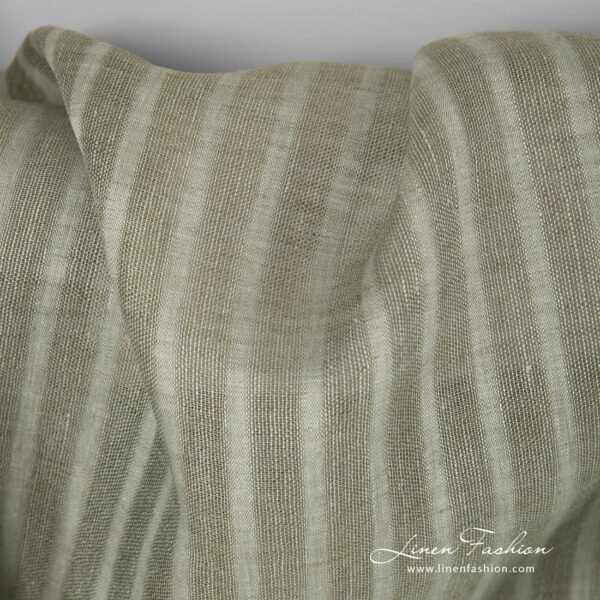 Green dyed linen fabric.