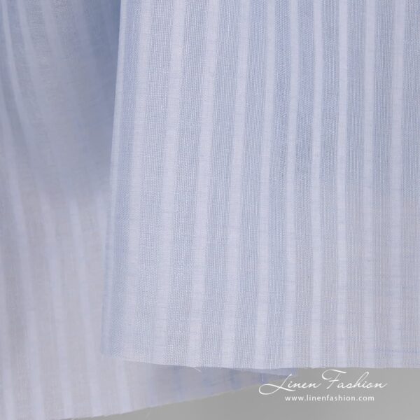 100% linen fabric in light blue colour.