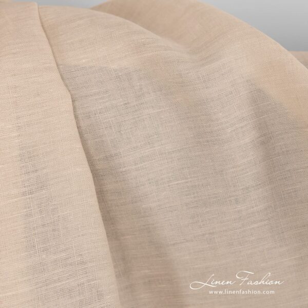 100% linen fabric, cream melange.